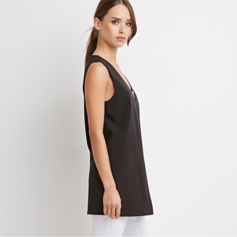 Forever 21 zippered long line tunic